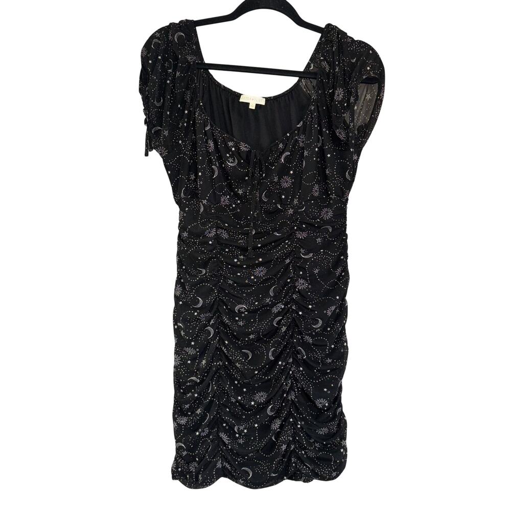 Ultra Flirt Celestial Fairy Whimsygoth Bodycon Cap Sleeve Mini Dress Women’s L